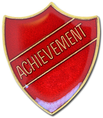 Achievement Award Pin Anstecker in rotem Emailleschild