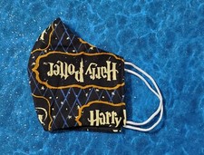 Washable Handmade Fabric Face Mask filter pocket HARRY POTTER LOGO