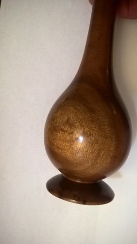 Rossi 10" Flower Bud Vase Walnut? Wood Turned Modern Art Handmade Vintage 1991 - Picture 7 of 13