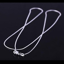 Genuine 925 Sterling Silver Snake Necklace Chain Cord Choice of Width & Length
