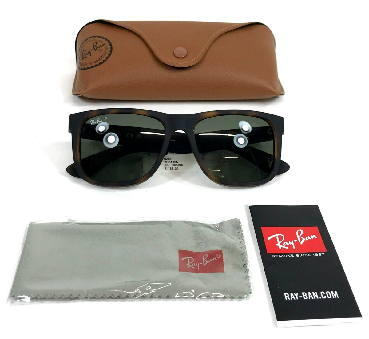 Ray-Ban Sunglasses RB4165 JUSTIN 865/9A Matte Tortoise Asian Fit