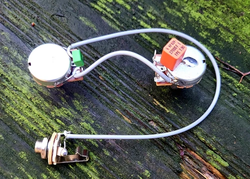 One Pickup Harness Bourns 500k .027 Siemens Tone Cap Shielded Wire KellingSound 
