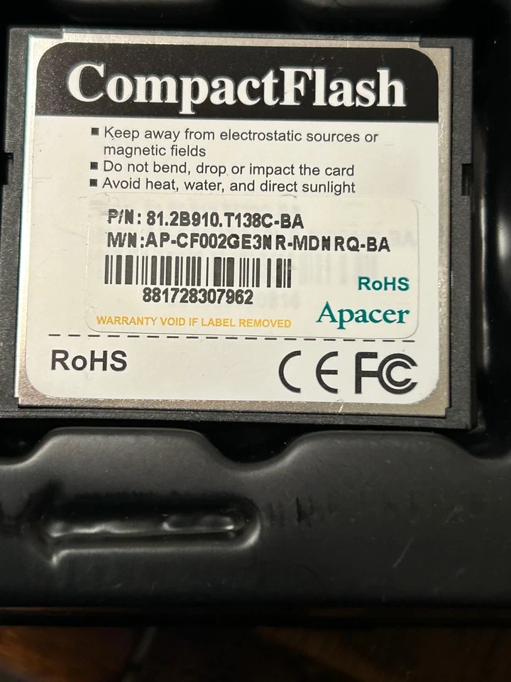 100 PCS  Apacer  2GB  Industrial Grade   CFIII  2GB CF card NEW - Image 3 of 3