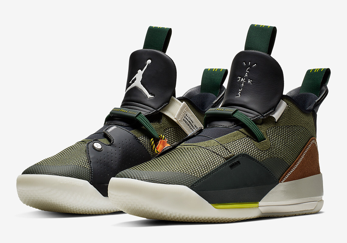Nike Air Jordan 33 XXXIII Travis Scott Olive Size 8.5 Nike Air Jordan 33 XXXIII Travis Scott Olive Size 8.5