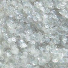 4mm Cup Sequins Light Crystal Shiny Rainbow Iris. Made in USA