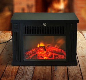 Portable Electric Fireplace Free Standing Tabletop Heater 1000w Led
