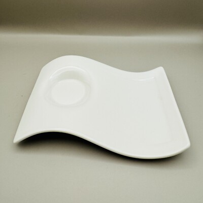 Villeroy & Boch New Wave Cup & Snack Tray Saucer Set White | eBay