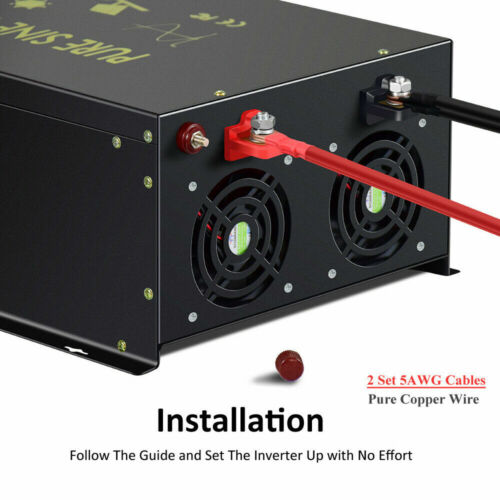5000W 24V DC Pure Sine Wave Inverter to 120V AC Not Working Secondary Sale Car - Picture 3 of 5