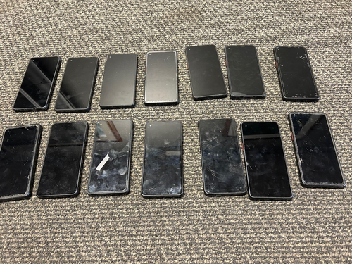 LOT OF 14 Samsung Galaxy XCover Pro -64GB -*AS-IS FOR SALVAGE/PARTS/DISASSEMBLY*