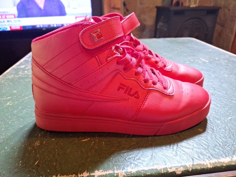 Fila Red High tops Men Size 8,Fila Mens Size 8,red Filias S8,red Hight Top Fila