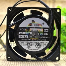 New 1 PCS FULLTECH Fan UF-80A23BWH AC 230V 14/12W 8CM 8038 2 WIRE Aluminum frame