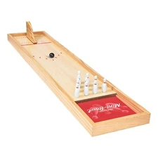 GoSports Mini Wooden Tabletop Bowling Game Set for Kids & Adults