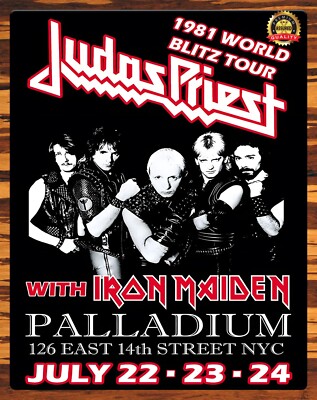Judas Priest - 1981 World Blitz Tour - Rock - Metal Sign 11 x 14