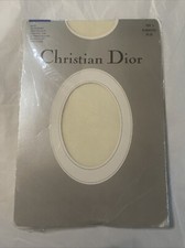 New Christian Dior UltraSheer Control Top Pantyhose Size 1 ALABASTER USA MADE