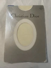 New Christian Dior UltraSheer Control Top Pantyhose  Size 1 ALABASTER USA MADE