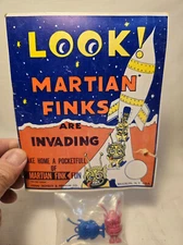 Incredible Martian Fink Rat, Moon Goon Gum Machine Bagged on Card 1960s as found