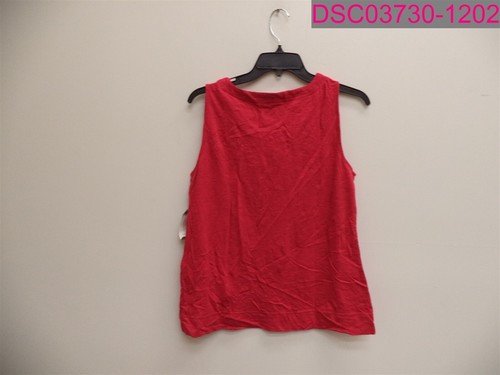 Chico's Women's Ultimate TeeKnit V-Neck Tank Top Cherry Red Medium 570263648 - Picture 2 of 5