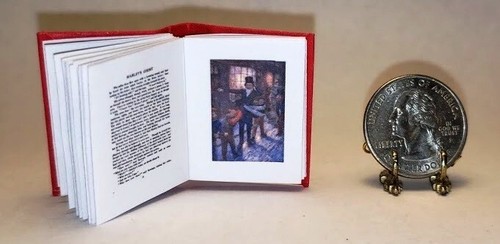 1:9 SCALE MINIATURE BOOK A CHRISTMAS CAROL MODIFIED ILLUSTRATED HITTY SCALE - Picture 8 of 8
