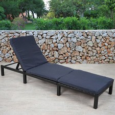 Poly-Rattan Sonnenliege HWC-A51, Relaxliege Gartenliege Liege Premium/Basic