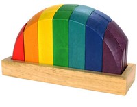 BauklöTze Regenbogen Bausteine Bunte Farben Im Set Aus Holz Farbig