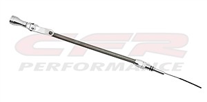 1956-90 Big Block Chevy Stainless Steel Braided Flexible Dipstick-Billet Handle - Picture 1 of 1