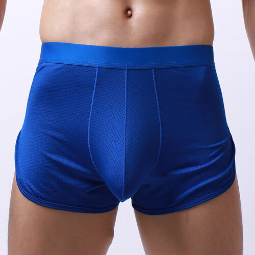 Mens Mesh Boxer Briefs Underwear Bulge Pouch Trunks Stretch Shorts UnderPants - Picture 5 of 17
