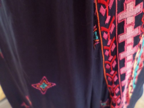Vestido BOHO forrado azul marino bordado Lula Soul talla pequeña para dama - Imagen 3 de 8