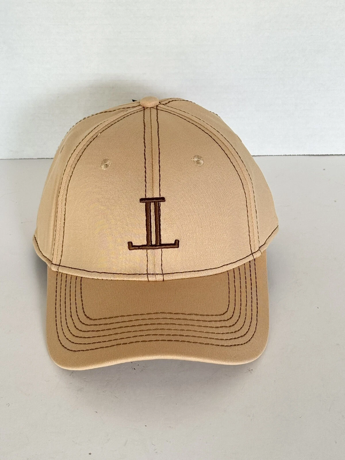 New Lucchese Bootmaker Hat Cap Stretch Fit S/M Tan Khaki