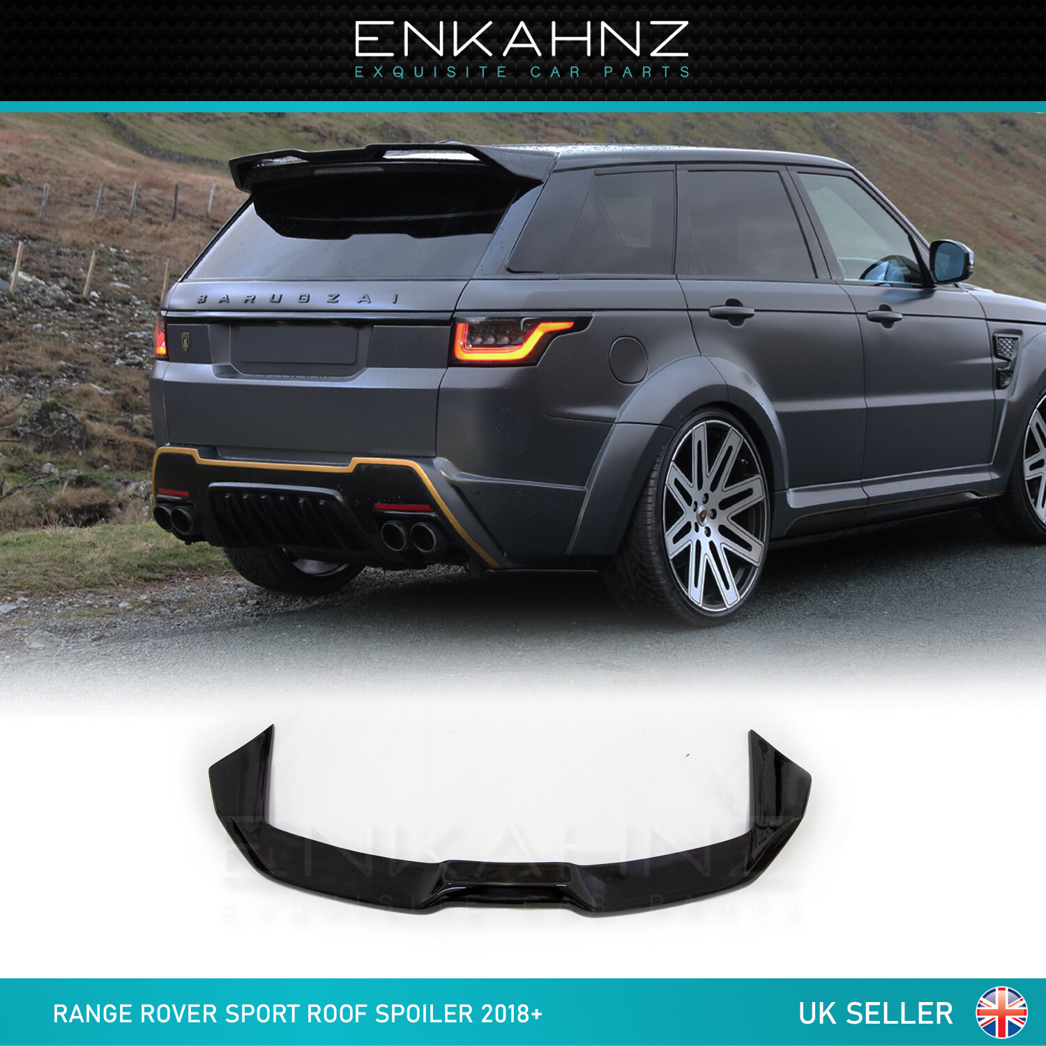 RANGE ROVER SPORT REAR ROOF SPOILER BARUGZAI L494 2018 2021 eBay