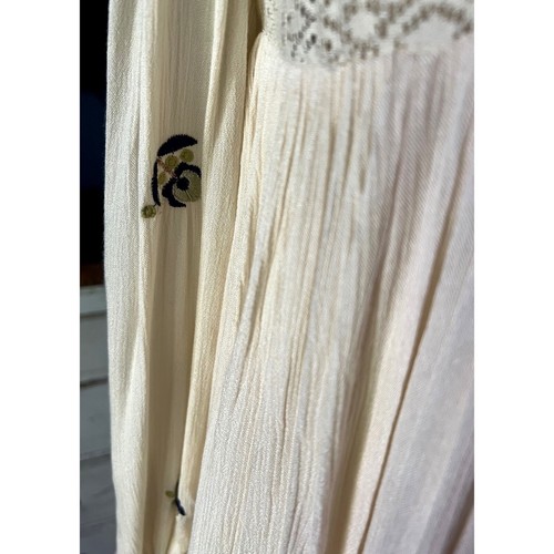 Mini abito babydoll panna ricamato nuovo con etichette $128 Free People Desert Bloom M - Foto 5 di 12
