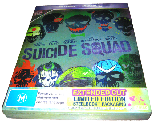 Suicide Squad - Extended Cut - New Sealed Blu-Ray - Steelbook Edition