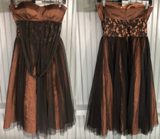 David's Bridals Size 4 Satin Lace Party Cocktail Wedding Party Dress