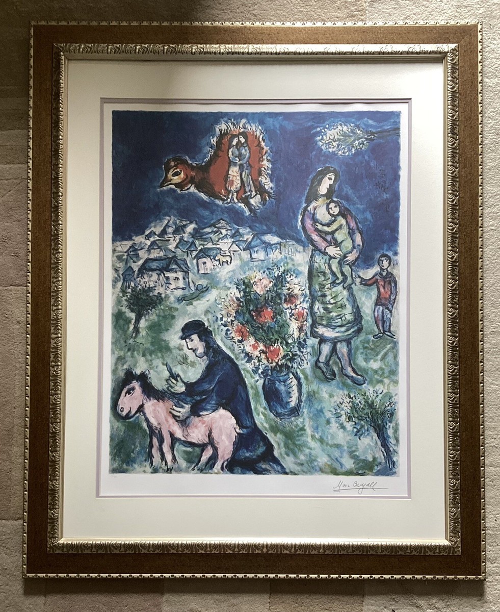 XL VTG Marc Chagall Lithograph, “The Village Road,” Ltd