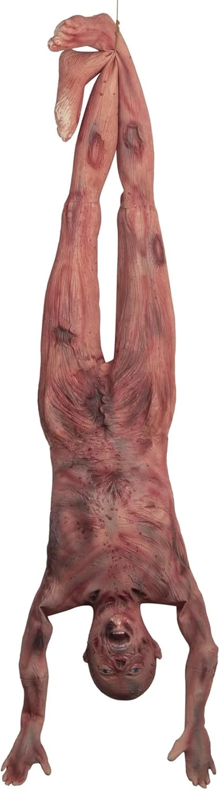Halloween Bloody Dead Body, 4.6 Ft Latex Skinned Full Body Hanging Corpse Torso