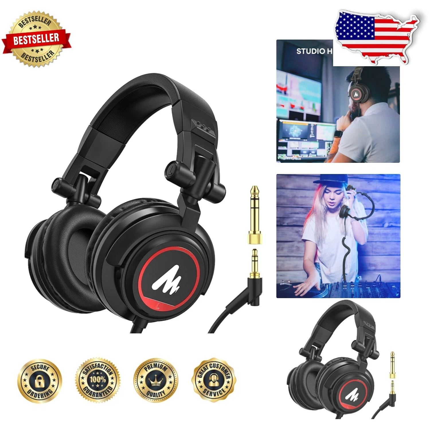 Casque supra auriculaire dynamique avec isolation acoustique et compatibilité multi appareils