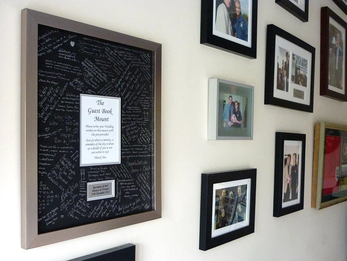 Personalised Luxury Wedding Guest Book Signing Frame - Double Mounted - Image 2 of 4