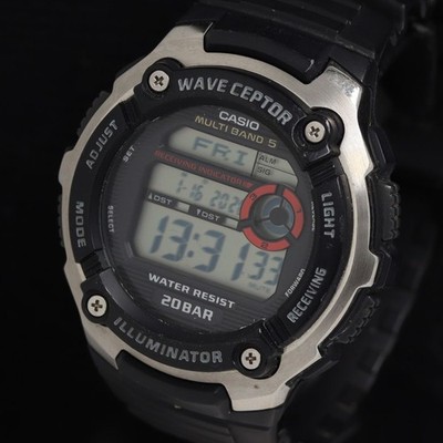 Funktionierende Casio Wave Ceptor WV-M200 Solar Digital Zifferblatt Herrenuhr...