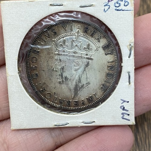 1942 Uganda East Africa One Shilling .350 Silver Coin King George VI Lion - Bild 4 von 7