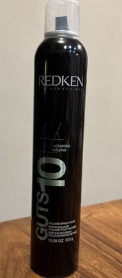 REDKEN GUTS 10 Volume Spray Foam Mousse 10.58 Oz 5TH AVENUE NYC  SALON QUALITY