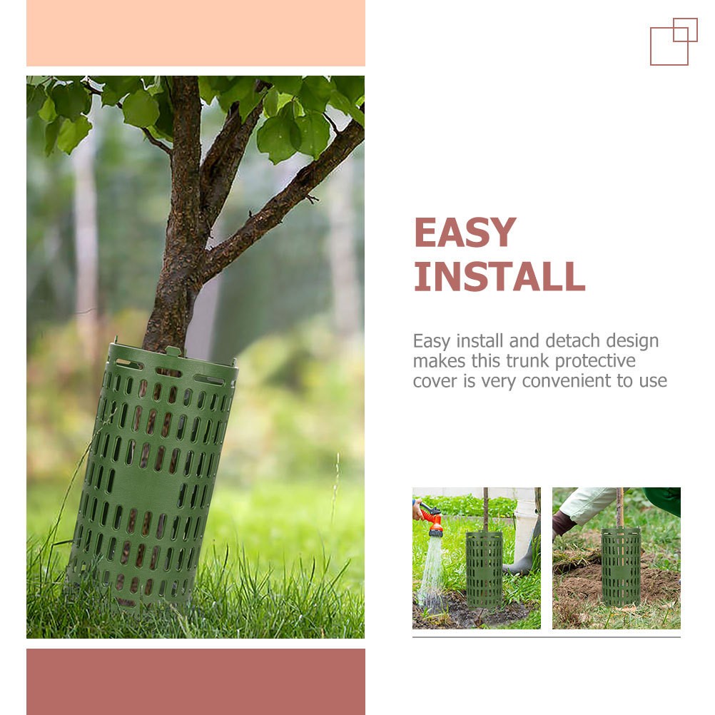 3 Pcs Tree Trunk Protector Plastic Guard Covers for Plant Tree Bark Protection