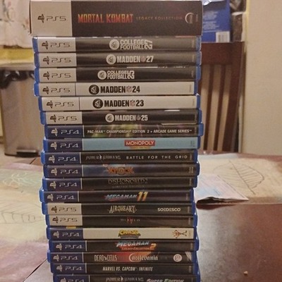 Sony PS4/PS5 Video Game Lot Madden NFL + College Football + Mortal Kombat