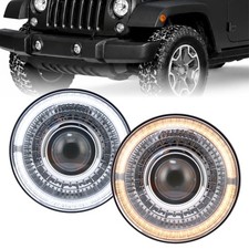 7 In Led Headlight Assembly For 1997-2018 Jeep Wrangler Jk Lh Rh Side Chrome 7 In Led Headlight Assembly For 1997-2018 Jeep Wrangler Jk Lh Rh Side Chrome