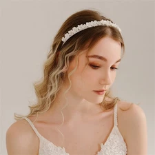 Handmade Ceramics Flower Hairband Bridal Wedding Hair Styling Tool Hair Accessor