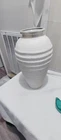 Haeger Pottery Floor Vase 15”  white American made 4336 Sticker 1989