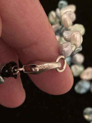 Honora Collection White & Aqua Keishi Pearl SS Necklace - Picture 8 of 13