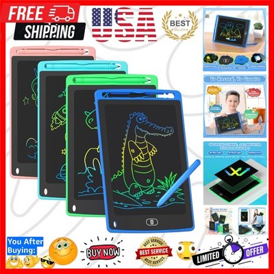 4 Pack LCD Writing Tablet for Kids, 8.5 Inch Colorful Doodle Board Drawing Ta...