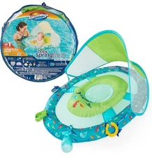 Swimways Baby Spring Float Splash N' Play 9-24 months Green Baby Float New