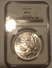 1923 D Peace Dollar NGC MS62 Bright White Beauty