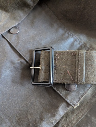 Vintage Barbour Solway Zipper Wax Jacket Early 80's Two Crest 32 " NEAR MINT - Picture 20 of 24