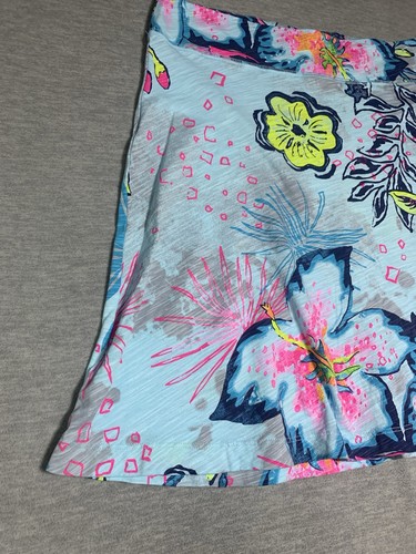Fresh Produce Womens Size Large Pull On Floral Botanica Print Skirt Blue Cotton - Picture 2 of 9